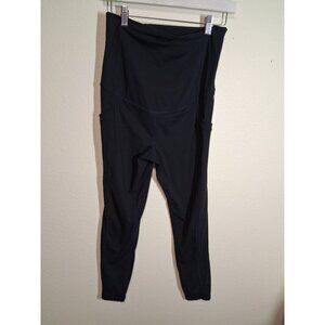 Fabletics Maternity Leggings Athletic Yoga Gym Belly Band Black Sz Small